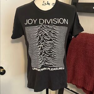 Joy Division Music Band Unknown Pleasures Black Graphic T-Shirt